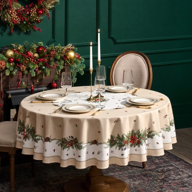 Скатерть круглая "celebration" 190см ,бежевый, 100% хлопок,твил,горох пропитка Lefard (850-734-22) Скатерть круглая "celebration" 190см ,бежевый, 100% хлопок,твил,горох пропитка Lefard (850-734-22)