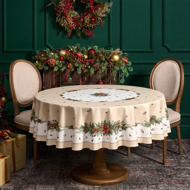 Скатерть круглая "celebration" 190см ,бежевый, 100% хлопок,твил,горох пропитка Lefard (850-734-22) Скатерть круглая "celebration" 190см ,бежевый, 100% хлопок,твил,горох пропитка Lefard (850-734-22)