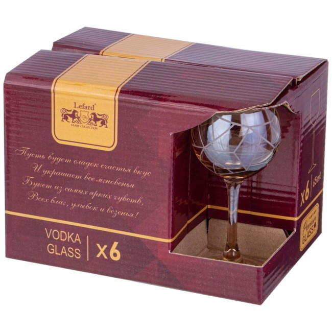 Набор рюмок из 6 шт "графика" мед 85 мл Lefard (194-949)