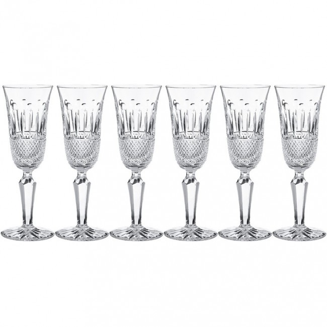 Набор бокалов для шампанского из 6 шт. "tomy" 150мл. высота=20см. AURUM-CRYSTAL (614-622)