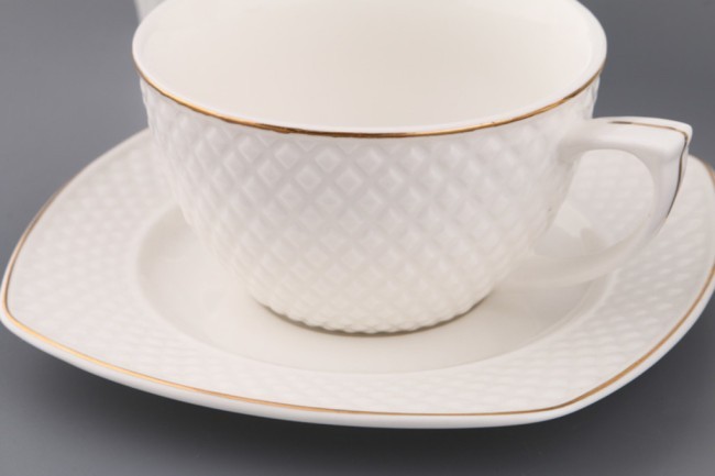 Чайный сервиз  lefard "диаманд голд" на 6 пер. 15 пр. 1100/220/220/220 мл Lefard (359-296)