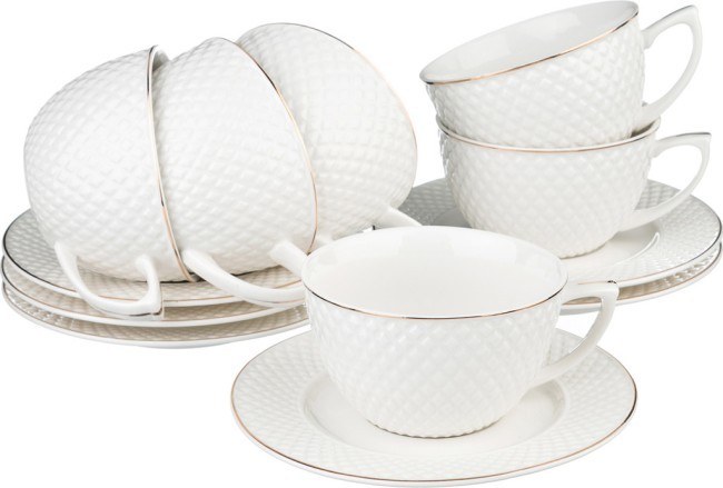 Чайный набор lefard "диаманд голд" на 6 пер. 12пр. 220 мл Lefard (359-295) Чайный набор lefard "диаманд голд" на 6 пер. 12пр. 220 мл Lefard (359-295)