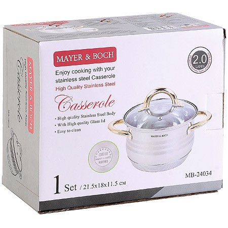 Кастрюля 2л ст/кр. 7-ми слойное дно МВ (24034) Кастрюля 2л ст/кр. 7-ми слойное дно МВ (24034)