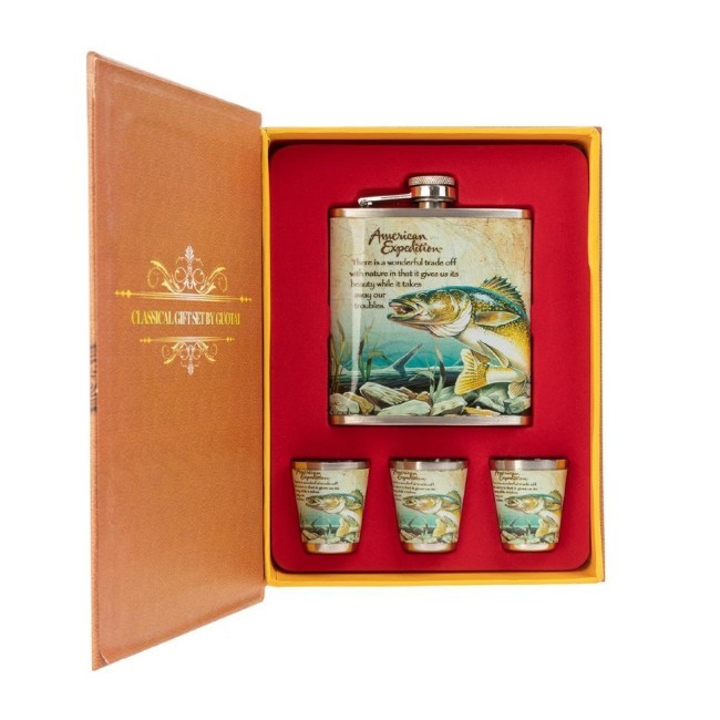 Фляжка и набор стопок Рыба 210 мл А02 (69899) Фляжка и набор стопок Рыба 210 мл А02 (69899)