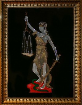 Картина Богиня правосудия Фемида с кристаллами Swarovski (1398)