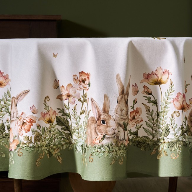 Скатерть круглая "sense" 150см ,зеленый 100%хлопок, твил с пропиткой Lefard (850-753-23)