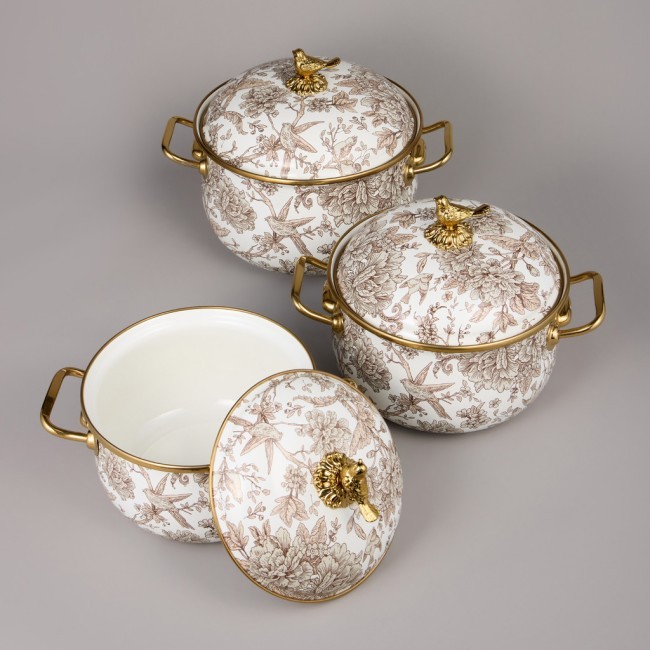 Набор кастрюль agness эмалированных серия "royal garden", 6пр. 2,1л, 2,8л и 3,8л Agness (950-605) Набор кастрюль agness эмалированных серия "royal garden", 6пр. 2,1л, 2,8л и 3,8л Agness (950-605)