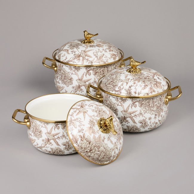 Набор кастрюль agness эмалированных серия "royal garden", 6пр. 2,1л, 2,8л и 3,8л Agness (950-605) Набор кастрюль agness эмалированных серия "royal garden", 6пр. 2,1л, 2,8л и 3,8л Agness (950-605)