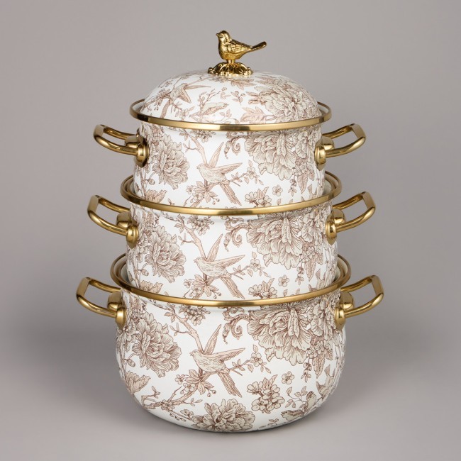 Набор кастрюль agness эмалированных серия "royal garden", 6пр. 2,1л, 2,8л и 3,8л Agness (950-605) Набор кастрюль agness эмалированных серия "royal garden", 6пр. 2,1л, 2,8л и 3,8л Agness (950-605)