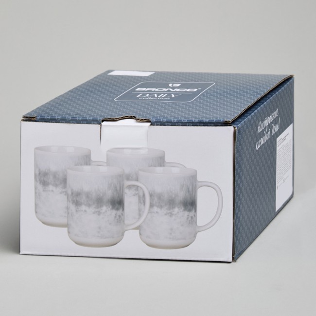 Набор кружек bronco "daily" 4 шт. 350 мл серый Bronco (576-1009)