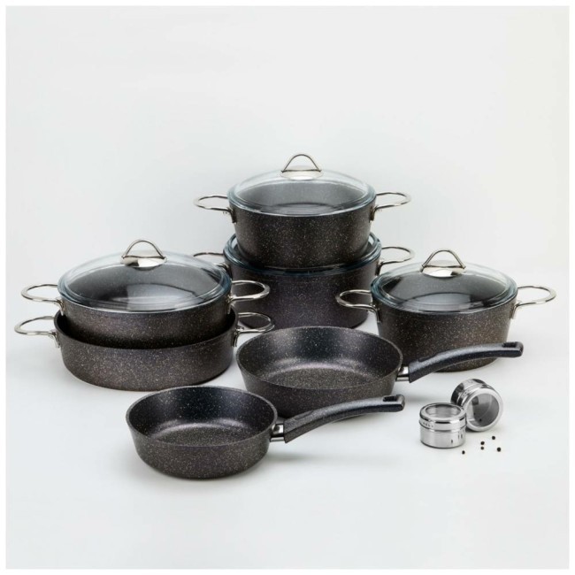 Сковорода agness глубокая с антипригарным "мраморным" покрытием, серия granite, 28х6,6см Agness (952-015) Сковорода agness глубокая с антипригарным "мраморным" покрытием, серия granite, 28х6,6см Agness (952-015)