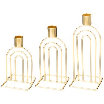 Набор подсвечников из 3-х шт. 8х8х13,6/17*20,7 см Bronco (120-204) Набор подсвечников из 3-х шт. 8х8х13,6/17*20,7 см Bronco (120-204)