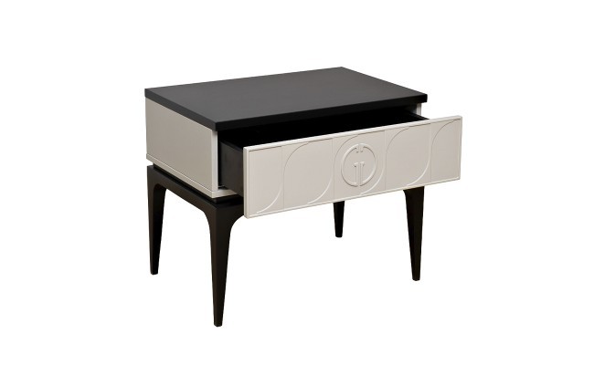 Тумбочка прикроватная Spinola черно/серая 60*40*50см (TT-00011888) Тумбочка прикроватная Spinola черно/серая 60*40*50см (TT-00011888)