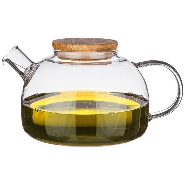 Чайник заварочный 800 мл. с бамбуковой крышкой Agness (250-118)