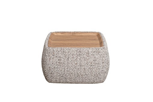 Столик прикроватный мягкий Runa шенилл серая Seppia Ser 49*49*27см (TT-00016137)