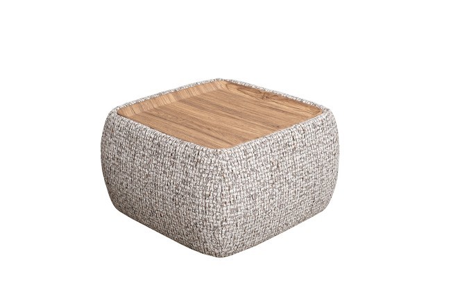 Столик прикроватный мягкий Runa шенилл серая Seppia Ser 49*49*27см (TT-00016137)