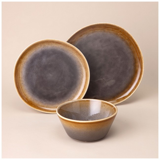 Набор посуды обеденный на 4 пер. 12 пр. коричневый Lefard (191-306)