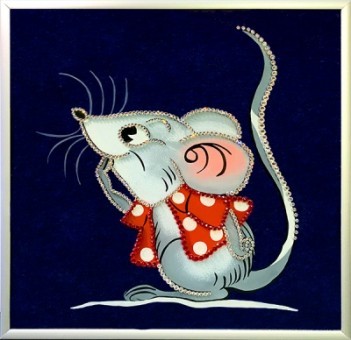 Картина Мышонок 2020 с кристаллами Swarovski (2293) Картина Мышонок 2020 с кристаллами Swarovski (2293)