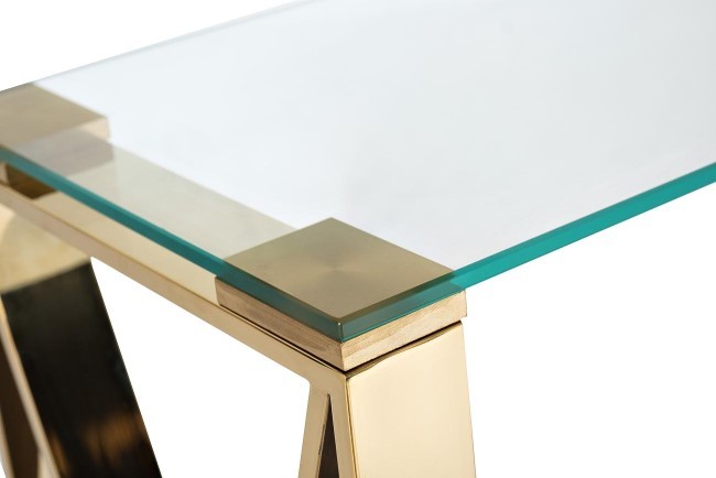 Консоль прозр.стекло/золото 80*30*78см (TT-00003825)