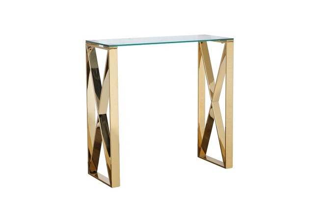 Консоль прозр.стекло/золото 80*30*78см (TT-00003825)
