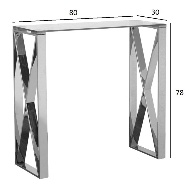 Консоль прозр.стекло/золото 80*30*78см (TT-00003825)