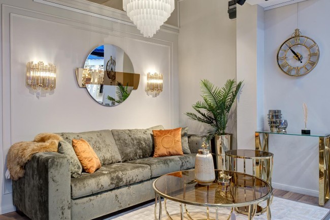 Консоль прозр.стекло/золото 80*30*78см (TT-00003825)