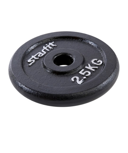 Диск чугунный Starfit BB-204 d=26 мм, черный, 2,5 кг (998413)