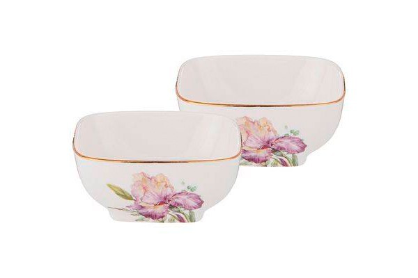 Набор салатников квадратных lefard "irises" 2 шт. 8*4 см 100 мл Lefard (590-345)