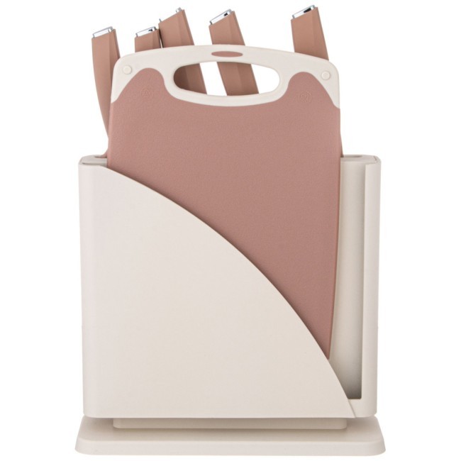 Набор ножей agness нжс на пластиковой подставке и разделочная доска, 7 пр. Agness (911-764)