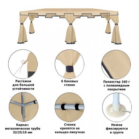 Садовый тент шатер Green Glade 1048 (5383)