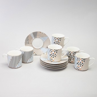 Кофейный набор lefard "top style" на 6 пер. 12 пр. 180 мл Lefard (165-594)