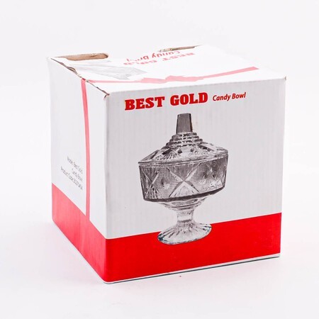Ваза BEST GOLD для конфет с крышкой 12,5см, 450 мл. (404-30270404) Ваза BEST GOLD для конфет с крышкой 12,5см, 450 мл. (404-30270404)