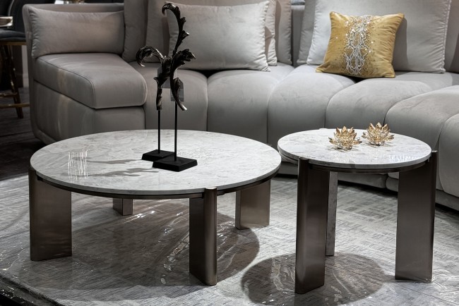 Стол журнальный натур.белый мрамор Cass White d 57*50см (TT-00014149) Стол журнальный натур.белый мрамор Cass White d 57*50см (TT-00014149)