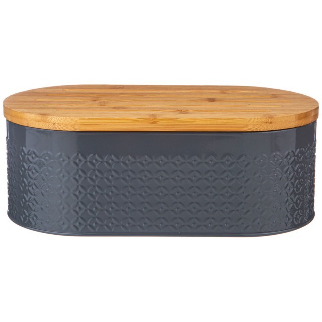 Хлебница agness 33,8х18х12см с 2-мя банками д/сып. прод. d10см, h11см, grey Agness (938-077)