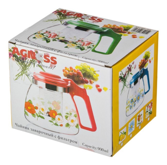Заварочный чайник agness с фильтром 900 мл. Agness (885-008) Заварочный чайник agness с фильтром 900 мл. Agness (885-008)