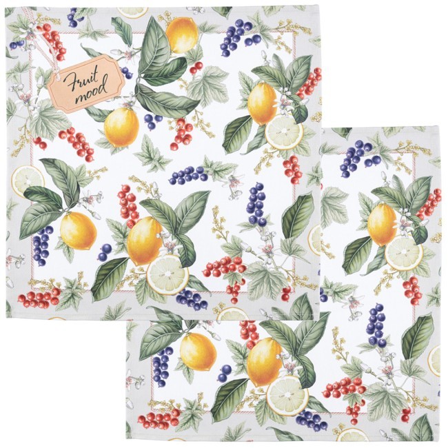 Набор салфеток из 2-х шт "fruit basket",40х40см, 100% хлопок,бежевый,твил, Lefard (850-741-8)