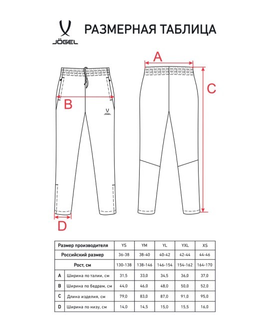 Брюки спортивные JOGEL CAMP 2 Lined Pants, темно-синий, детский (2126628)
