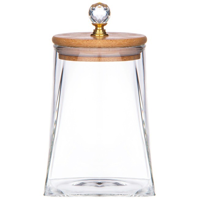 Емкость для сыпучих продуктов agness "kristall" 330 мл 7,5*7,5*10 см. цвет: прозрачный Agness (889-165)