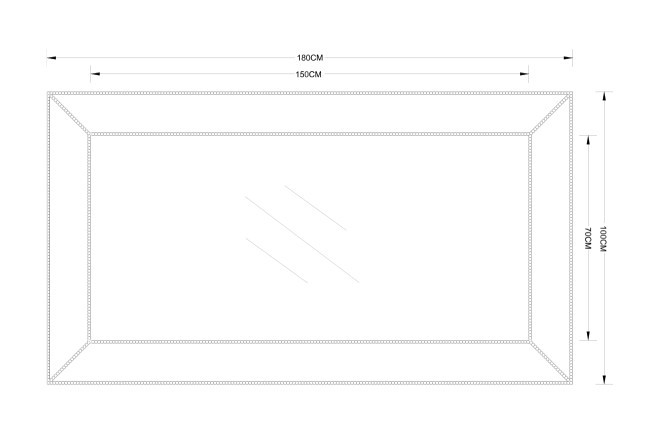 Зеркало прямоугольное 100*180см (TT-00008892)