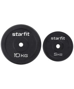 Диск чугунный STARFIT BB-204 d=26 мм, черный, 5 кг (998407)