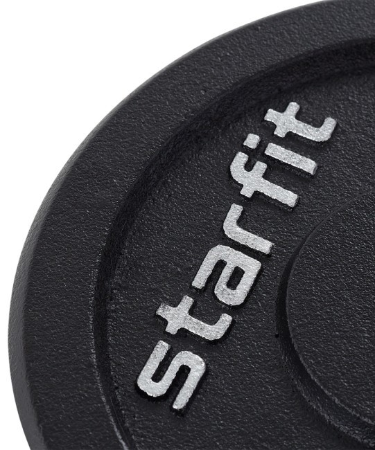 Диск чугунный STARFIT BB-204 d=26 мм, черный, 5 кг (998407)