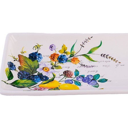 Блюдо сервировочное 28х10,6х3см Лесные ягоды с лимонами доломит LR (60157) Блюдо сервировочное 28х10,6х3см Лесные ягоды с лимонами доломит LR (60157)