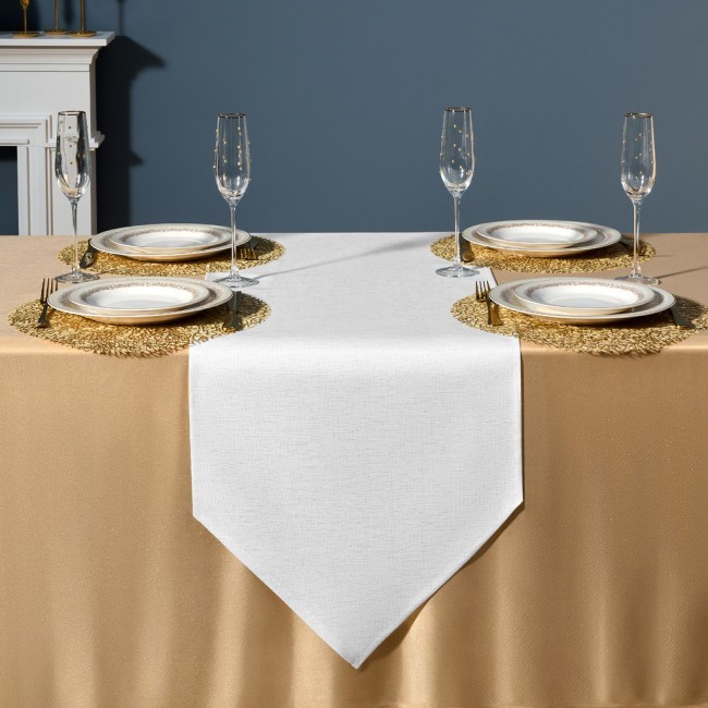 Дорожка на стол 45х150 cm  "феерия. серебро", цвет: белый, tm lefard, полиэстер 100% Lefard (986-004-3)