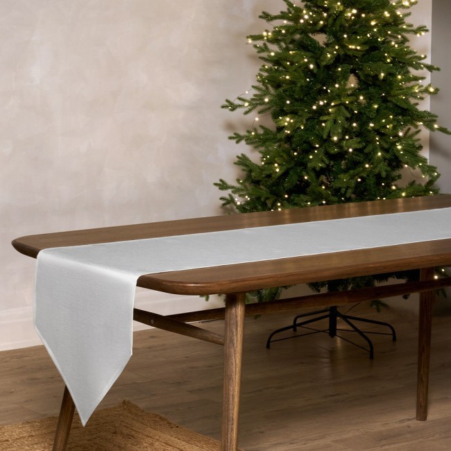 Дорожка на стол 45х150 cm  "феерия. серебро", цвет: белый, tm lefard, полиэстер 100% Lefard (986-004-3)