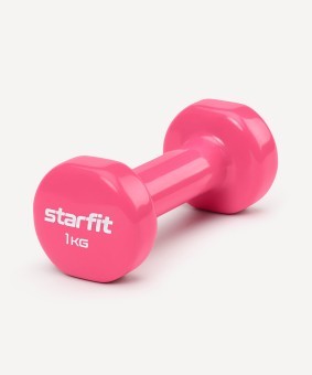 Гантель виниловая STARFIT DB-101 1 кг, розовый (2103568) Гантель виниловая STARFIT DB-101 1 кг, розовый (2103568)