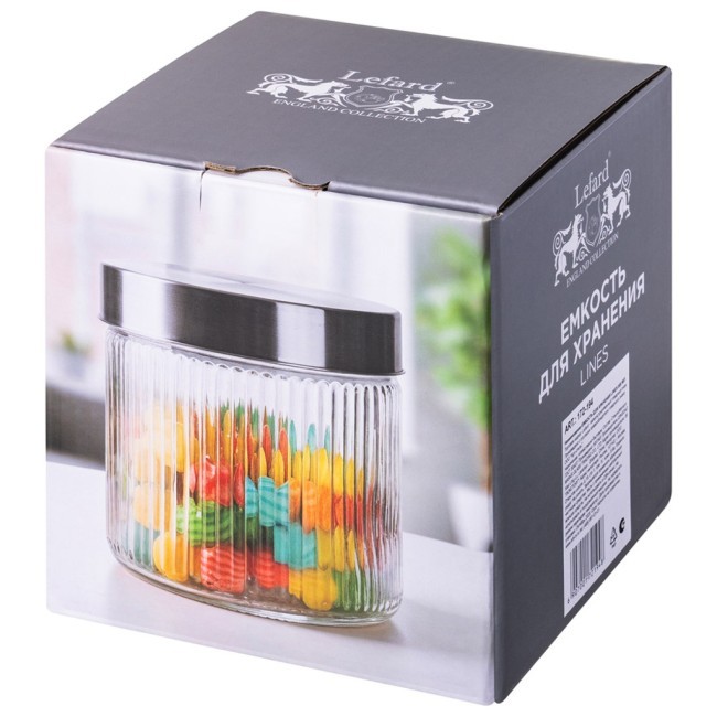 Емкость для хранения lines 800 мл Lefard (172-194) Емкость для хранения lines 800 мл Lefard (172-194)