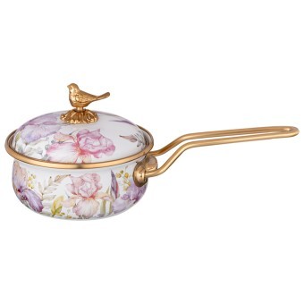 Ковш lefard эмалированный, серия irises 14см/0,9л d=14 см  длина=31см подходит для индукцион Lefard (950-750)