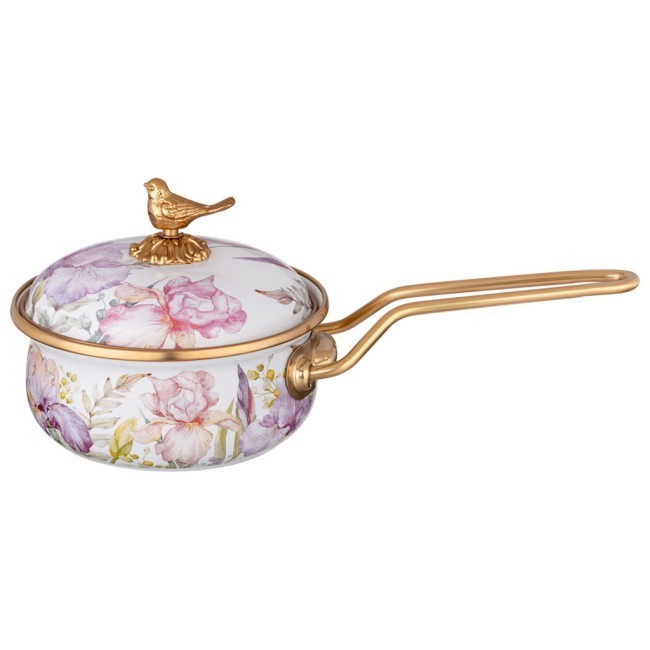 Ковш lefard эмалированный, серия irises 14см/0,9л d=14 см  длина=31см подходит для индукцион Lefard (950-750)