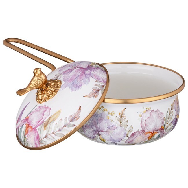 Ковш lefard эмалированный, серия irises 14см/0,9л d=14 см  длина=31см подходит для индукцион Lefard (950-750)