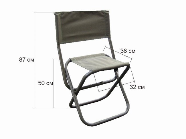 Стул складной большой со спинкой Митек (9938) Стул складной большой со спинкой Митек (9938)